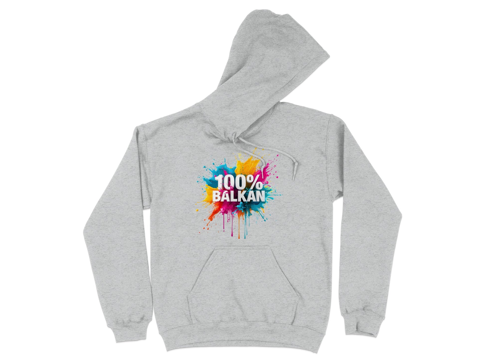 Grey Hoodie 100% BALKAN Paint Splatter product type