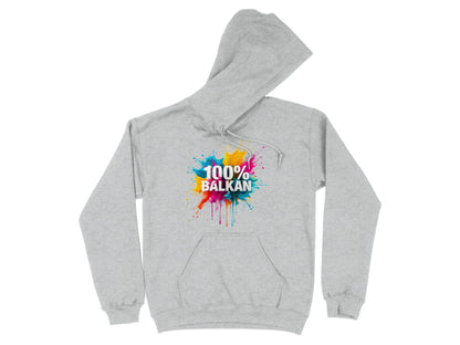 Grey Hoodie 100% BALKAN Paint Splatter product type