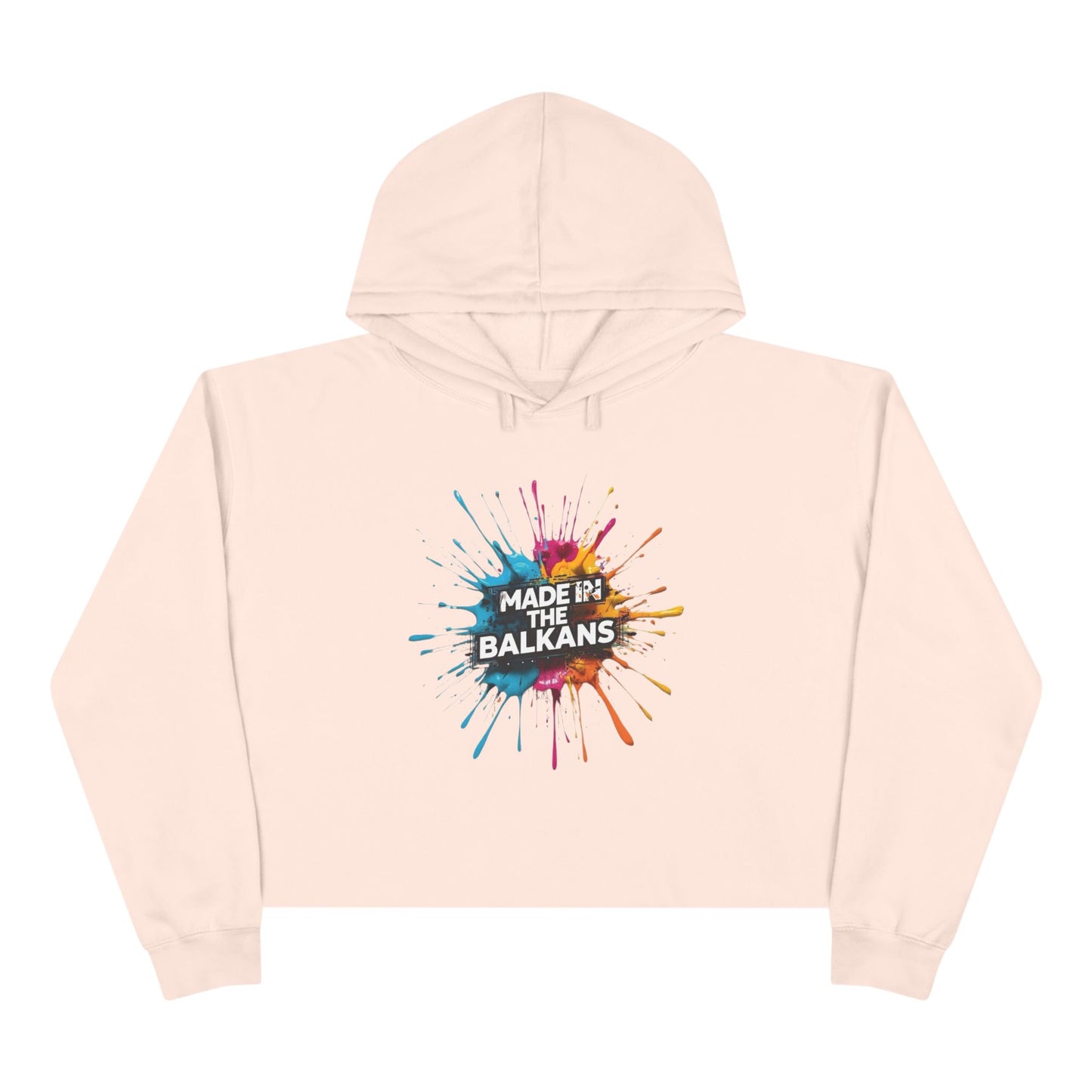 Blush Crop Hoodie Made In The Balkans Splatter Design product type