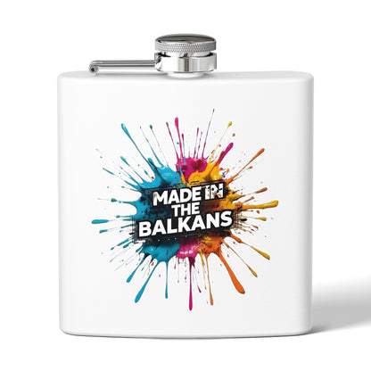 Colorful Paint Splatter Made In The Balkans Flask product type