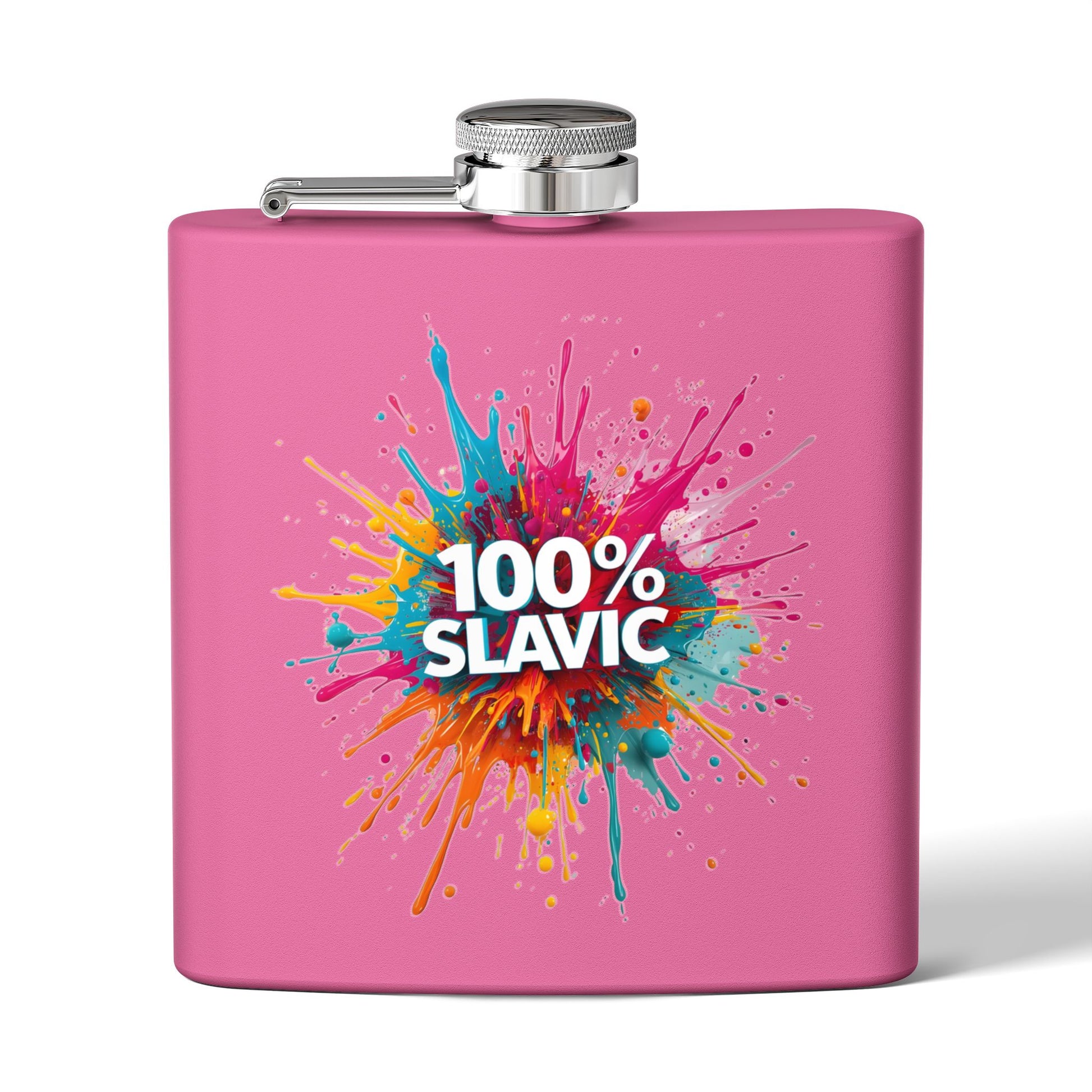 Pink Flask 100% SLAVIC Colorful Paint Splatter product type