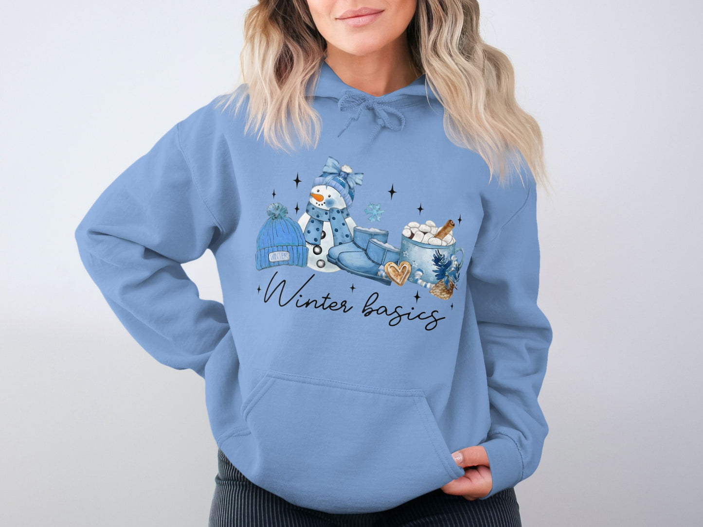 Winter Basics Cozy Snowman Hoodie for Colder Days
