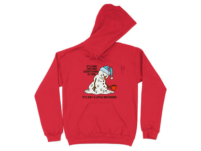 It's Just a Little Meltdown Hoodie with Cartoon Dog