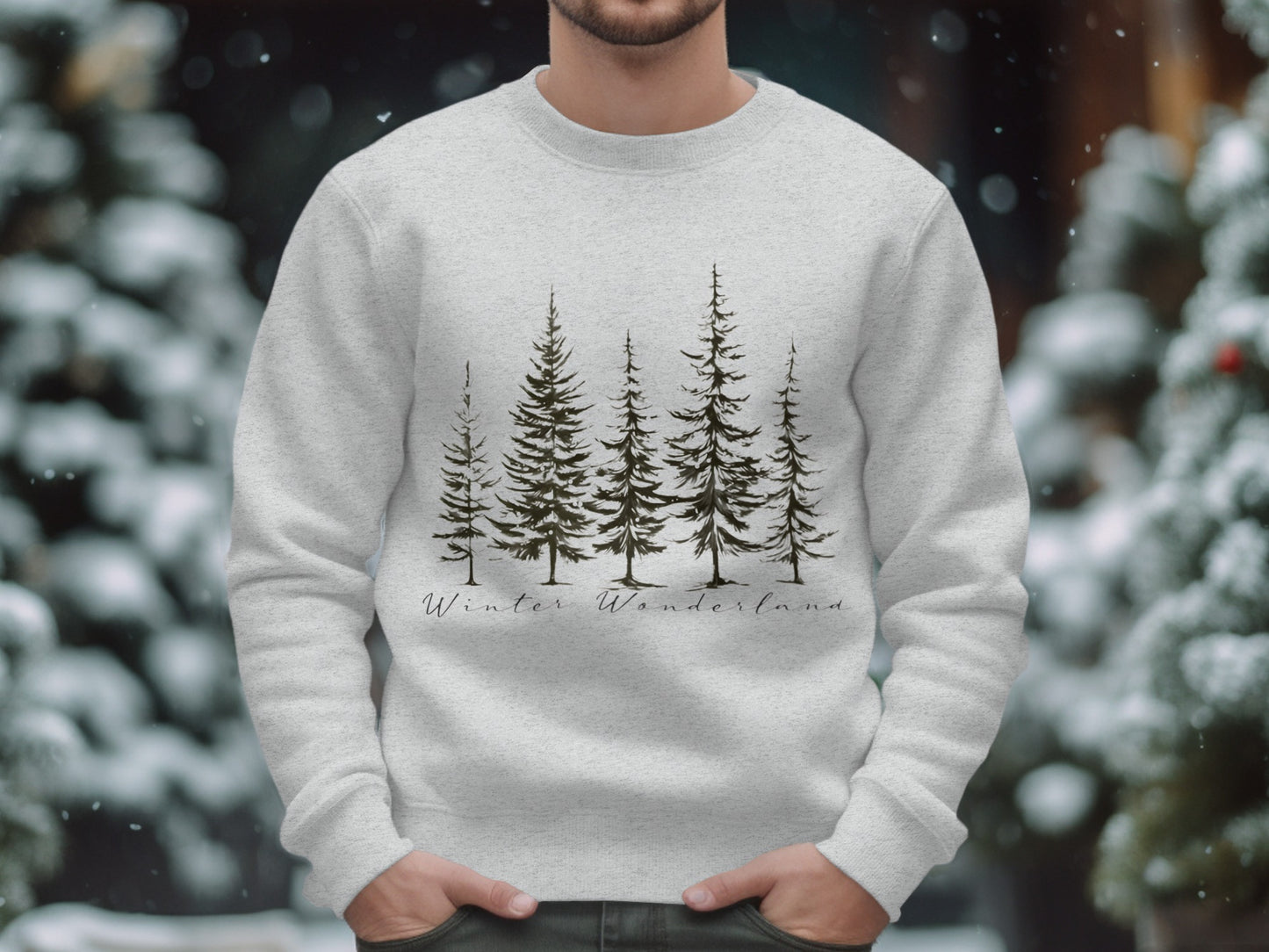 Winter Wonderland Graphic Sweater for Men Women Crewneck
