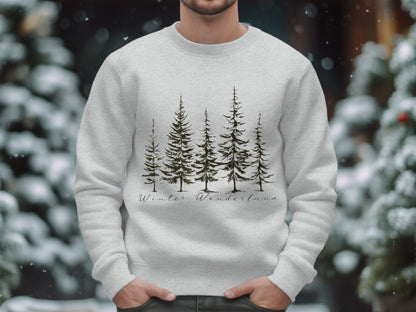 Winter Wonderland Graphic Sweater for Men Women Crewneck