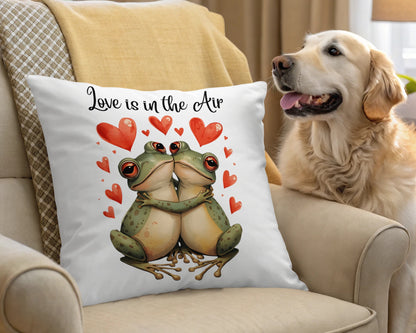 Love is in the Air Frog Couple Pillow Pillow