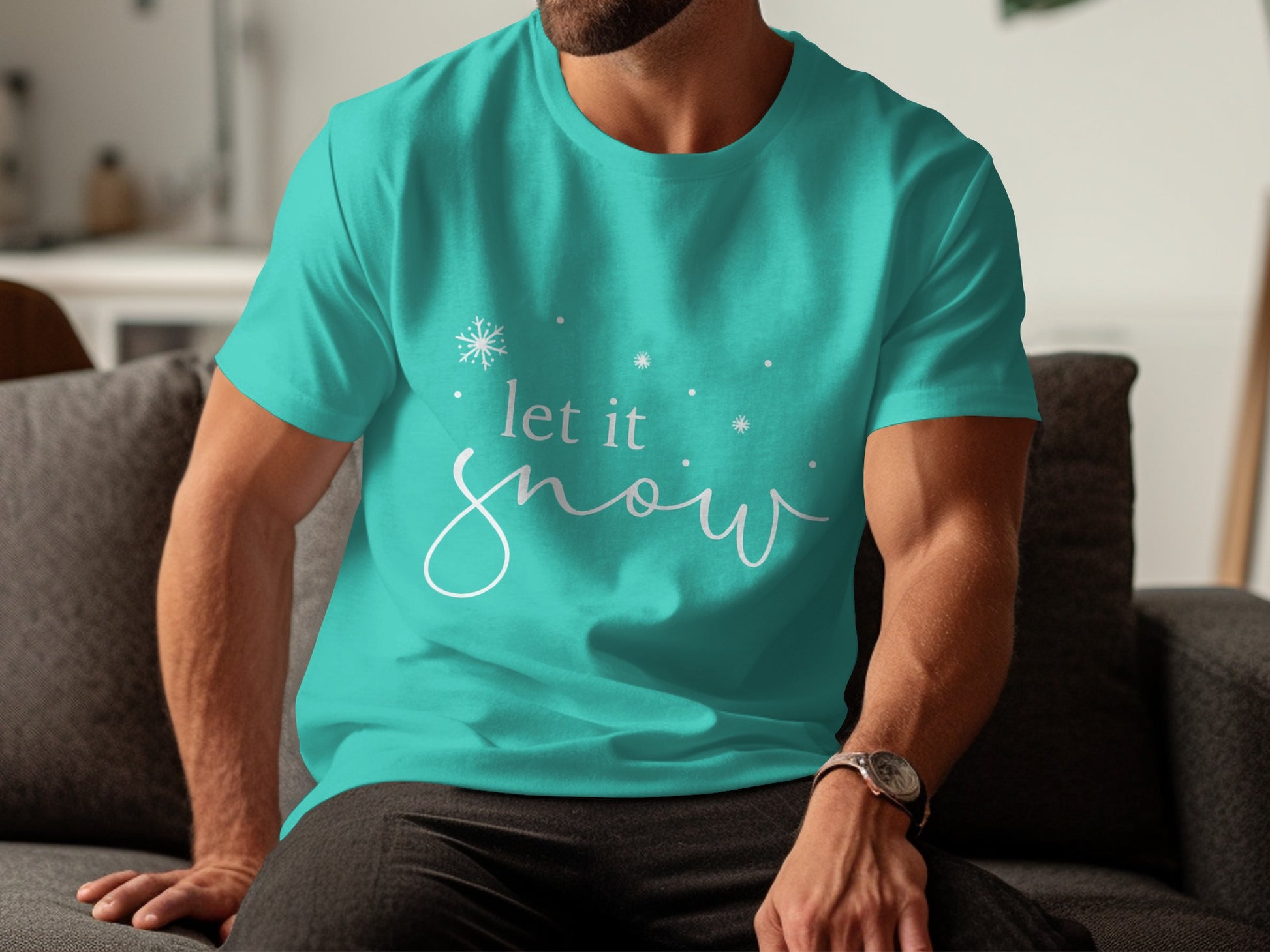 Let It Snow Winter Themed Graphic T-shirt