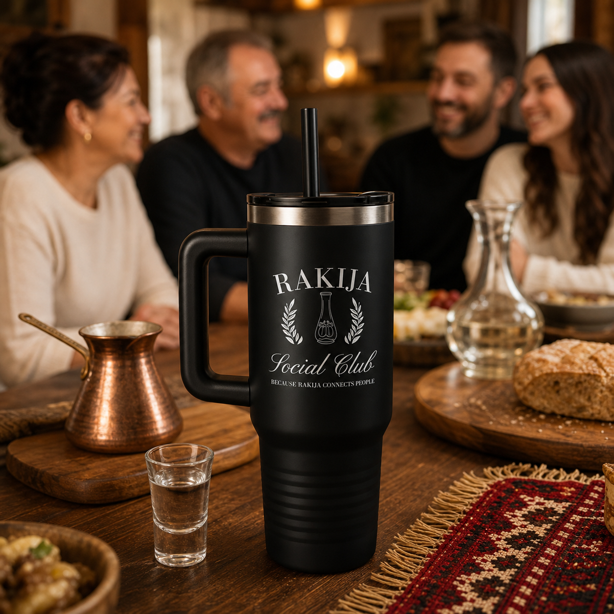 Lifestyle hero image for Rakija Social Club Design High-Quality Tumblers