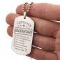 Engraved "Certified Balkan Dad" Necklace with Dog Tag