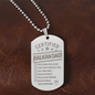 Engraved "Certified Balkan Dad" Necklace with Dog Tag