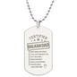Engraved "Certified Balkan Dad" Necklace with Dog Tag