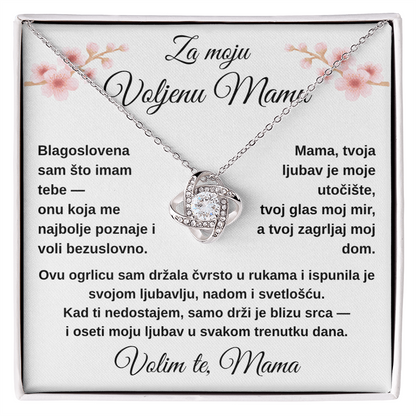 Ćerkina ljubav zauvek uz tebe – ogrlica za mamu