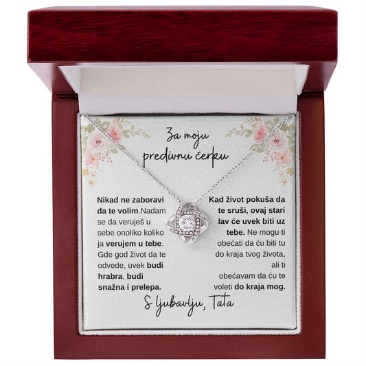 Love Knot cubic zirconia necklace - Balkan dad to daughter gift
