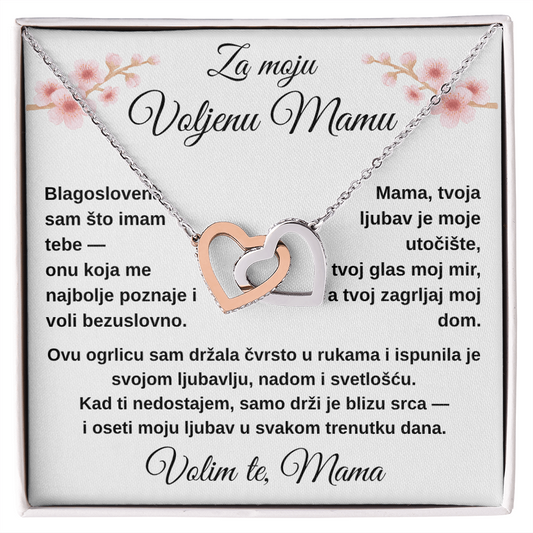 Dva srca, jedna ljubav – ogrlica za mamu od ćerke