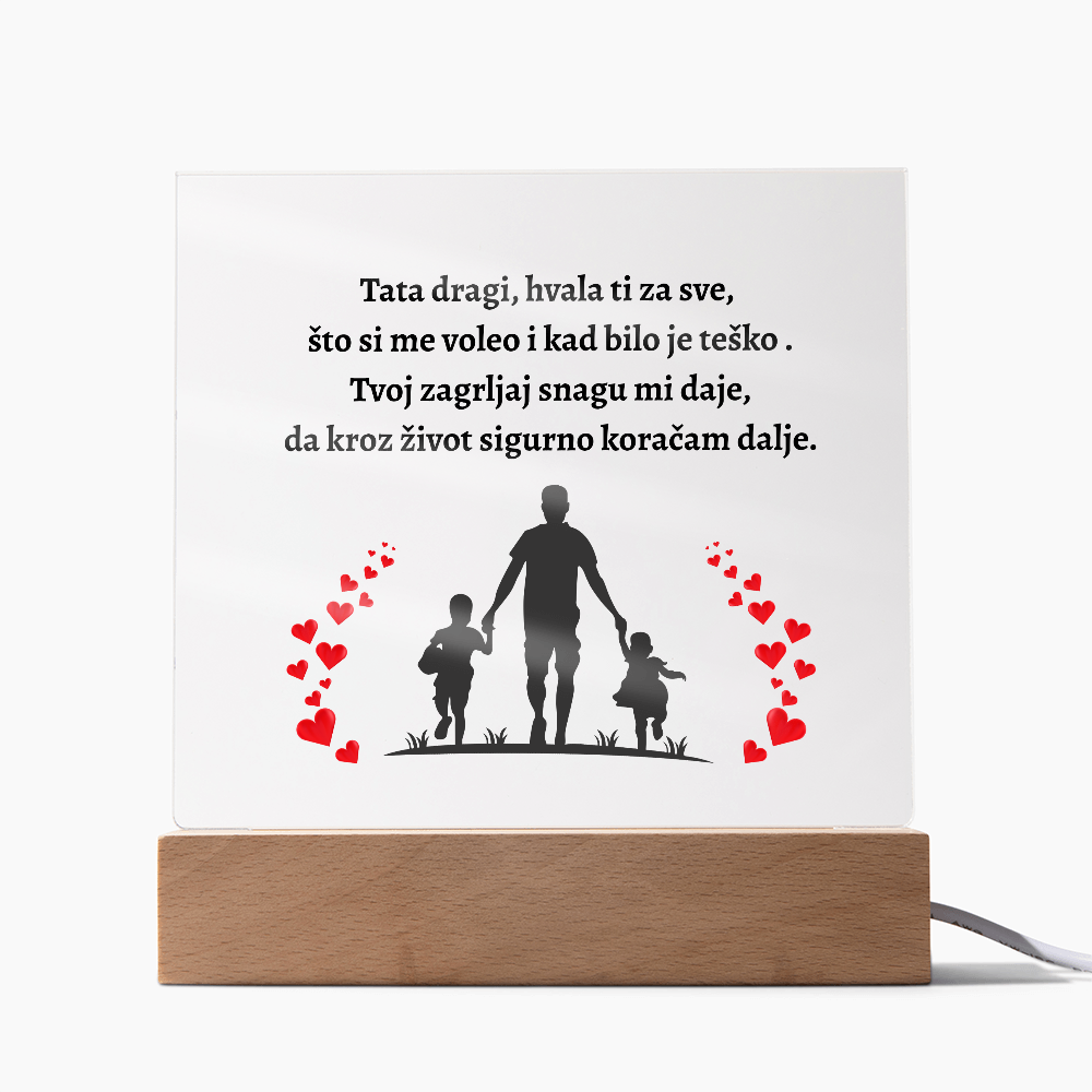 Tata Dragi,Hvala Ti | Dear Dad, Thank You Acrylic
