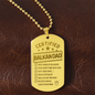 Engraved "Certified Balkan Dad" Necklace with Dog Tag