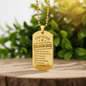Engraved "Certified Balkan Dad" Necklace with Dog Tag