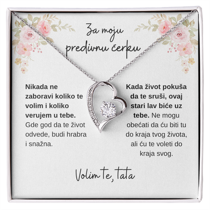 Tatino srce- ogrlica za ćerku