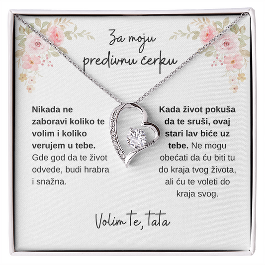 Tatino srce- ogrlica za ćerku