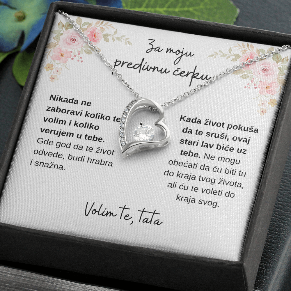Tatino srce- ogrlica za ćerku