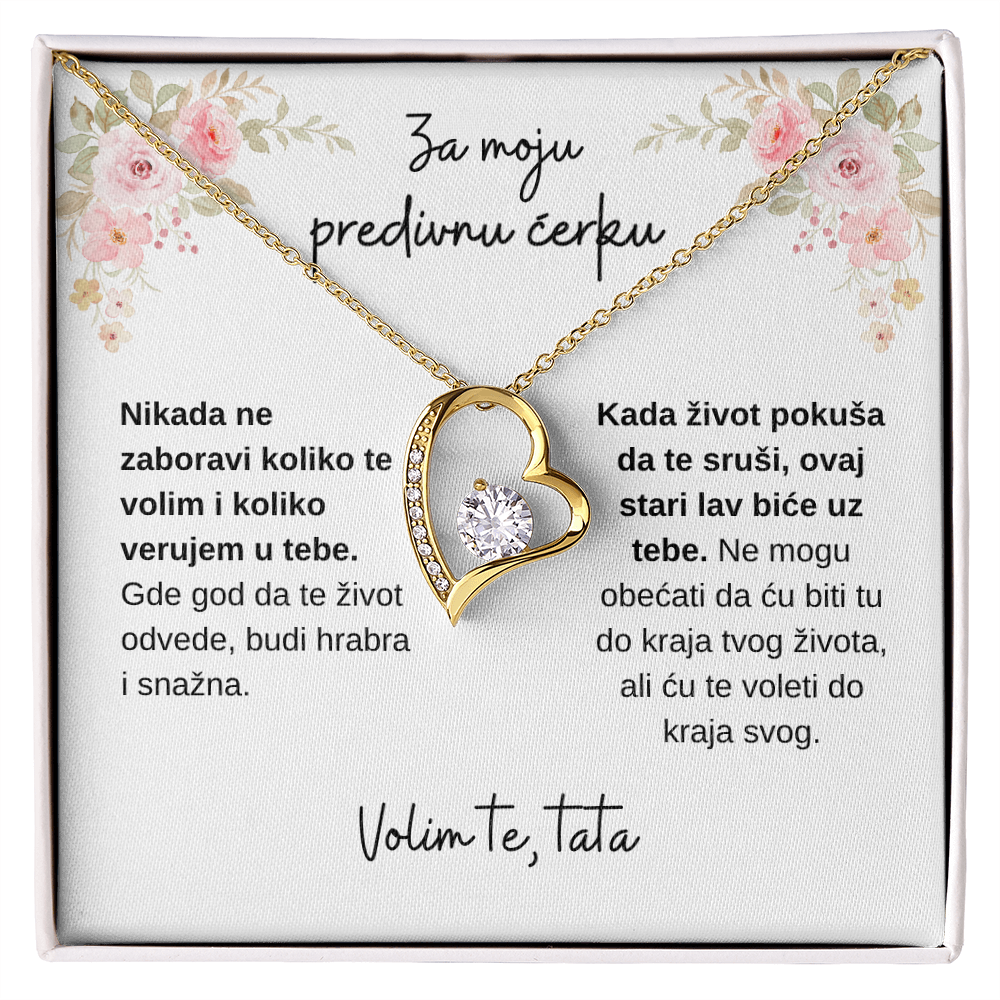 Tatino srce- ogrlica za ćerku