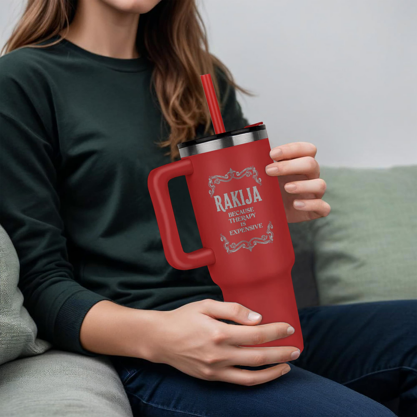 RAKIJA, because Therapy is too Expensive 40 oz Tumbler