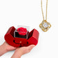 Luxury Heart-Shaped Rose Box with Love Knot Necklace – Unique Gift for Women