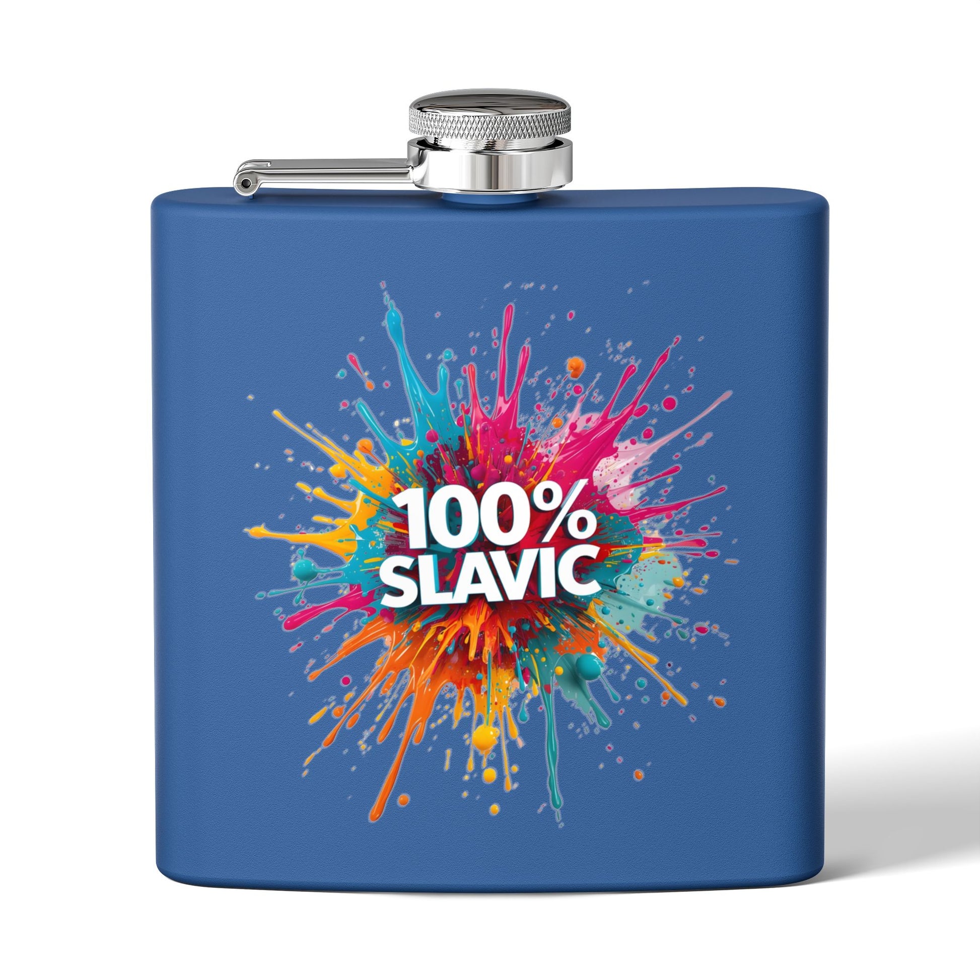 Blue Flask 100% SLAVIC Bold Paint Splash Design Fun product type