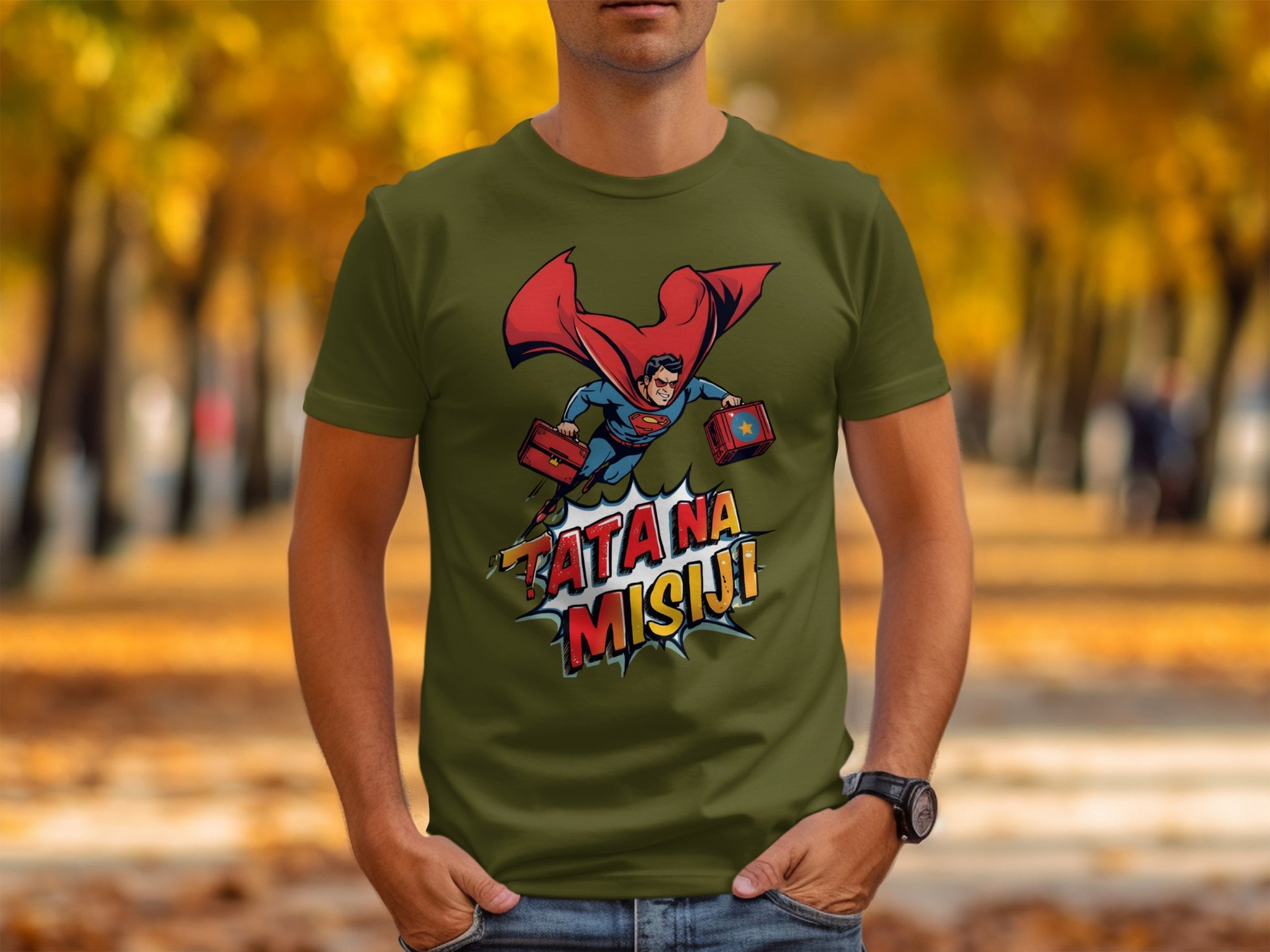 Eye Catching Graphic Tee with Fun Comic Art Design