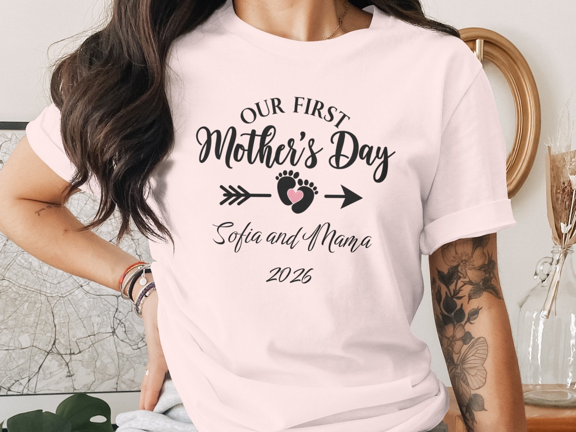 Our First Mother's Day Sofia and Mama 2026 t-shirt.