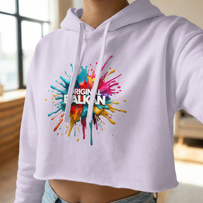 ORIGINAL BALKAN Colorful Splash Design Cropped Hoodie product type