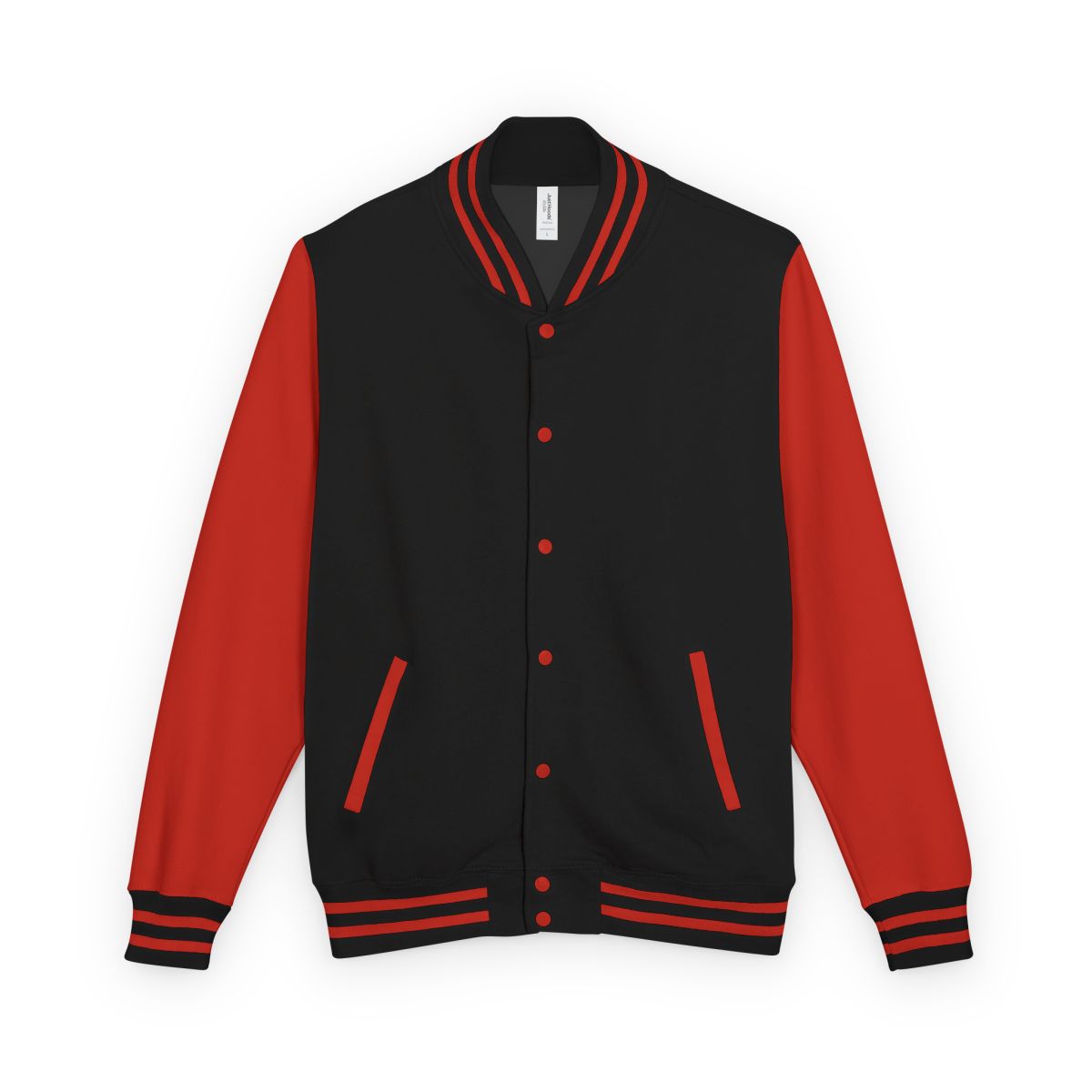 Stylish Black and Red Varsity Jacket for Men