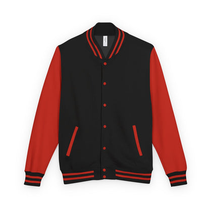 Stylish Black and Red Varsity Jacket for Men