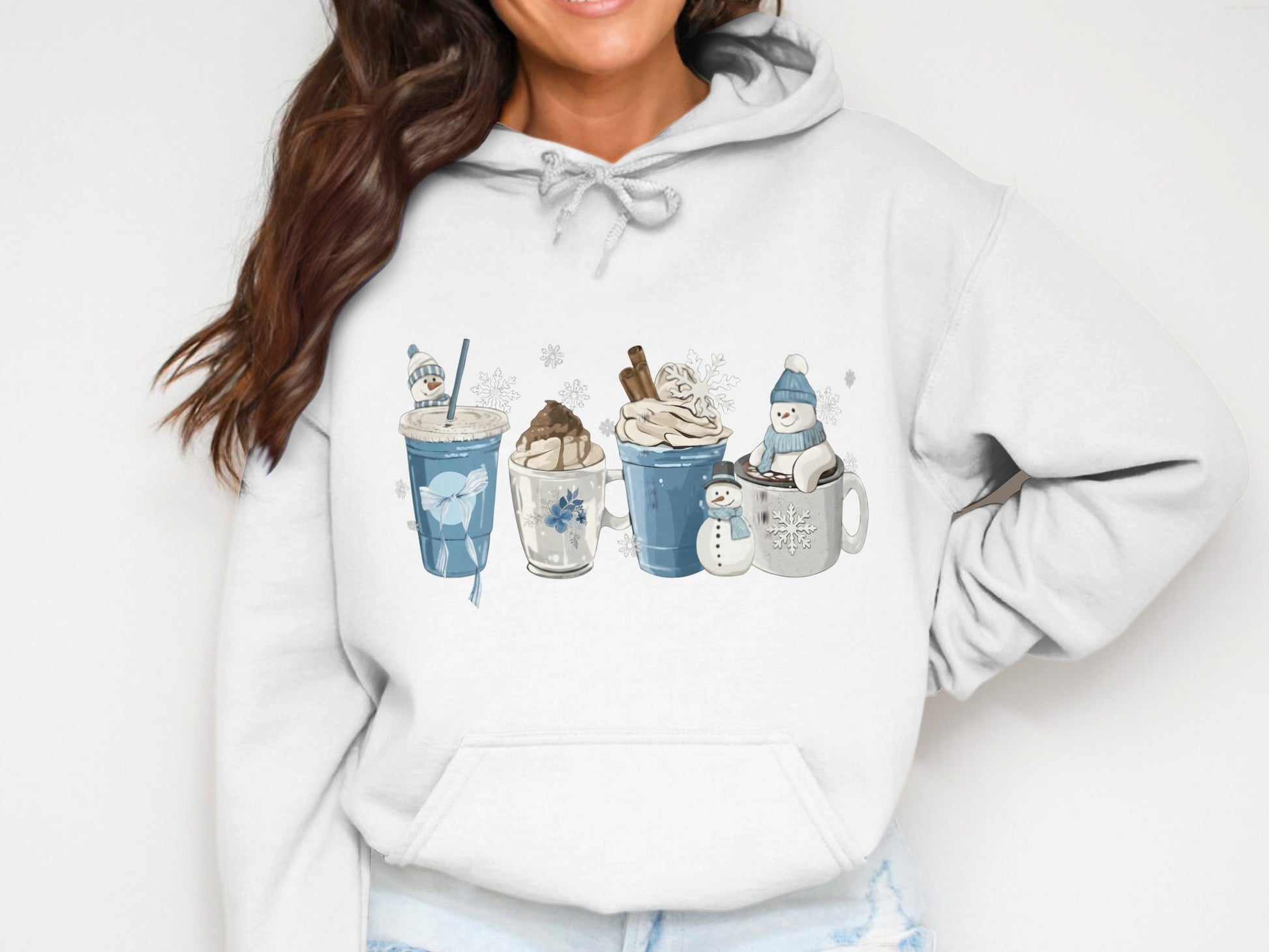 Cozy Winter Hot Cocoa Graphic Unisex Hoodie Sweater