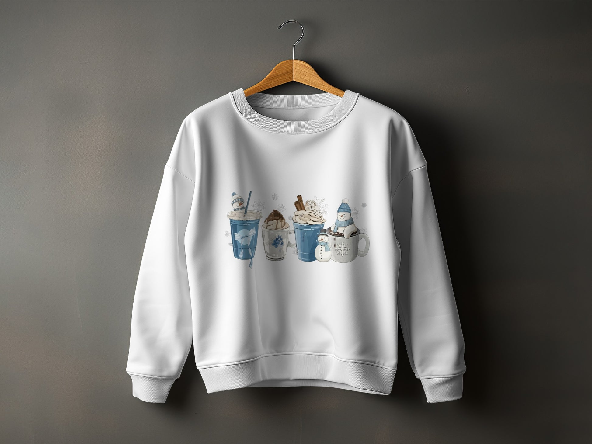 Festive Holiday Drink Themed Winter Sweatshirt Product