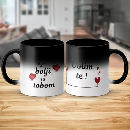 Volim te je bolji sa tobom romantic mug