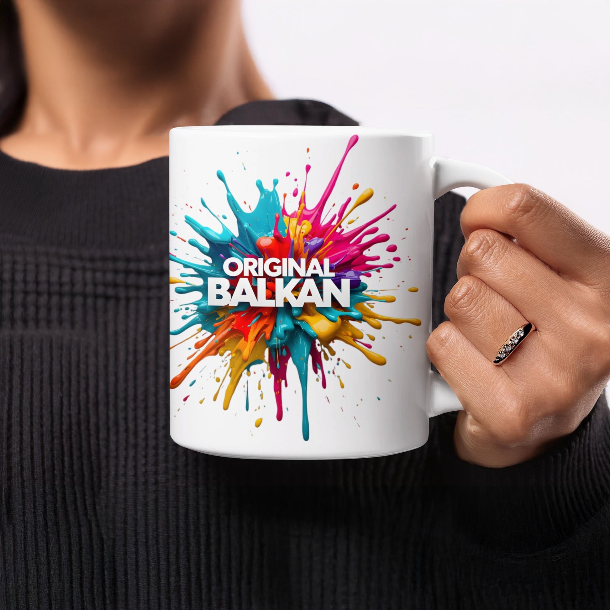 Original Balkan Vibrant Paint Splash Art Design Mug