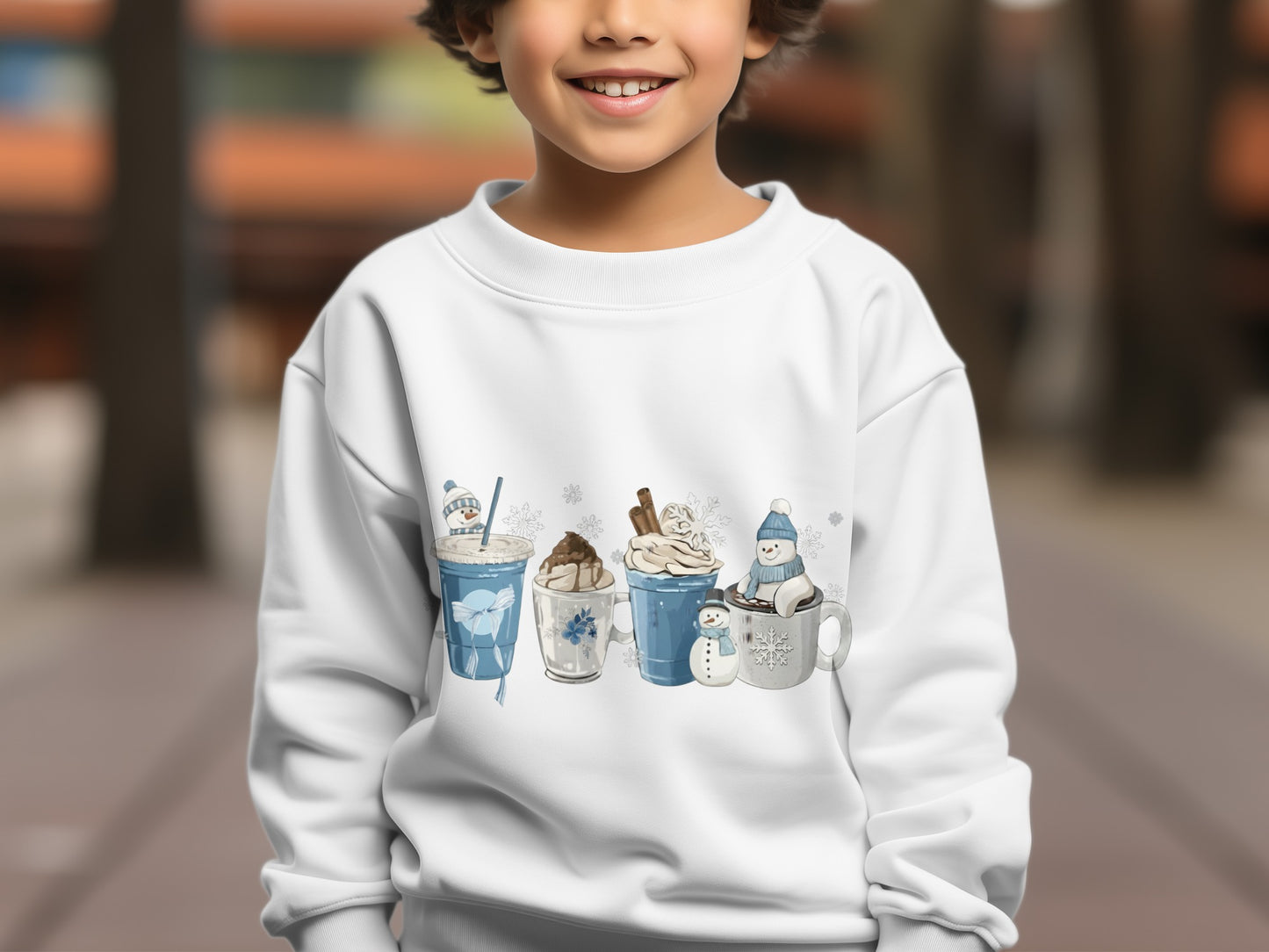 Cozy Winter Hot Beverage Themed Sweatshirt