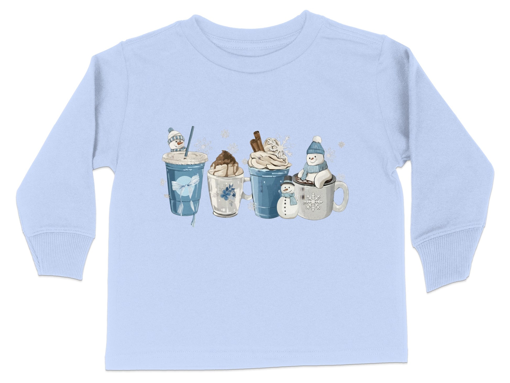 Cozy Snowman Themed Kids Drink Sweatshirt