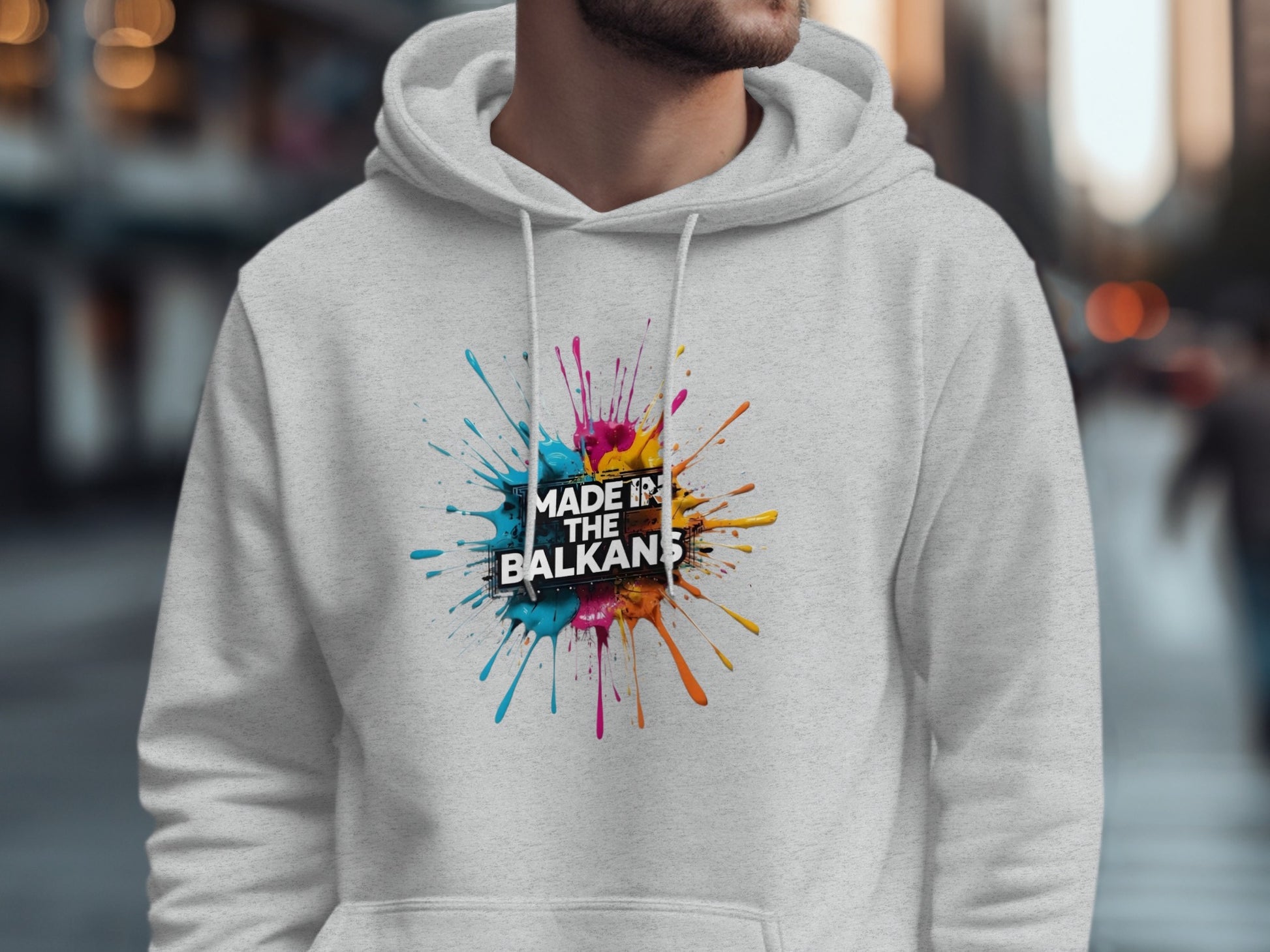 Colorful Paint Splatter Made IN THE BALKANS Hoodie product type