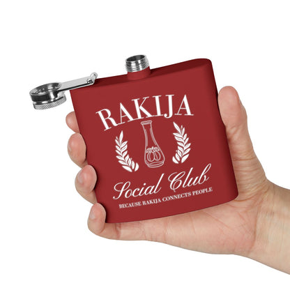 Rakija Social Club Flask Because Rakija Connects People