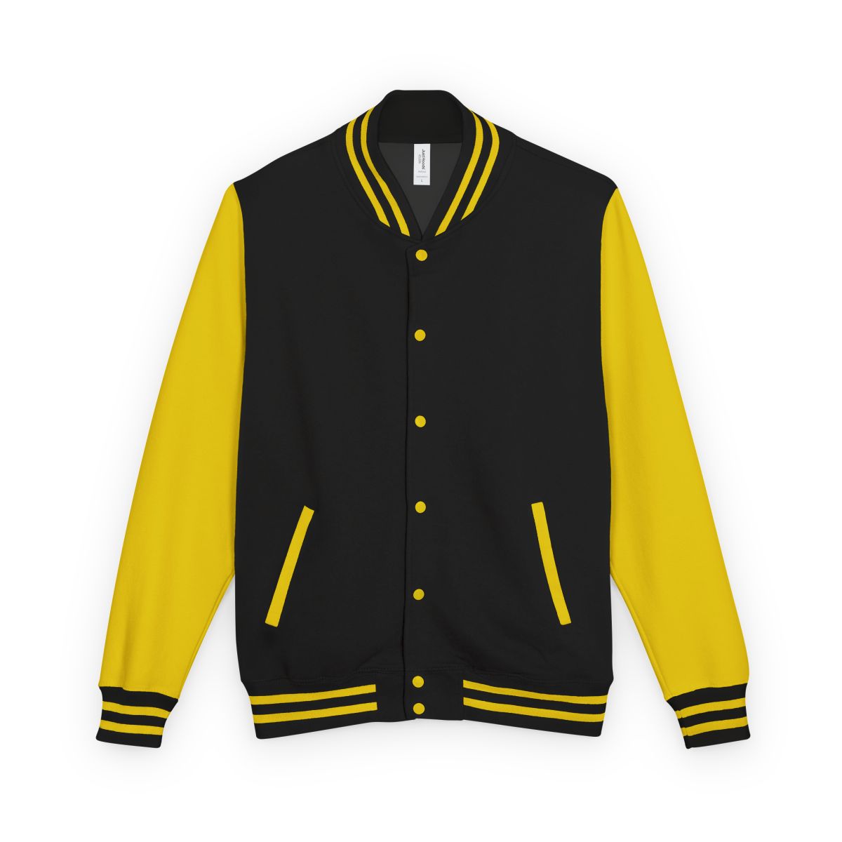Stylish Black and Yellow Varsity Jacket product