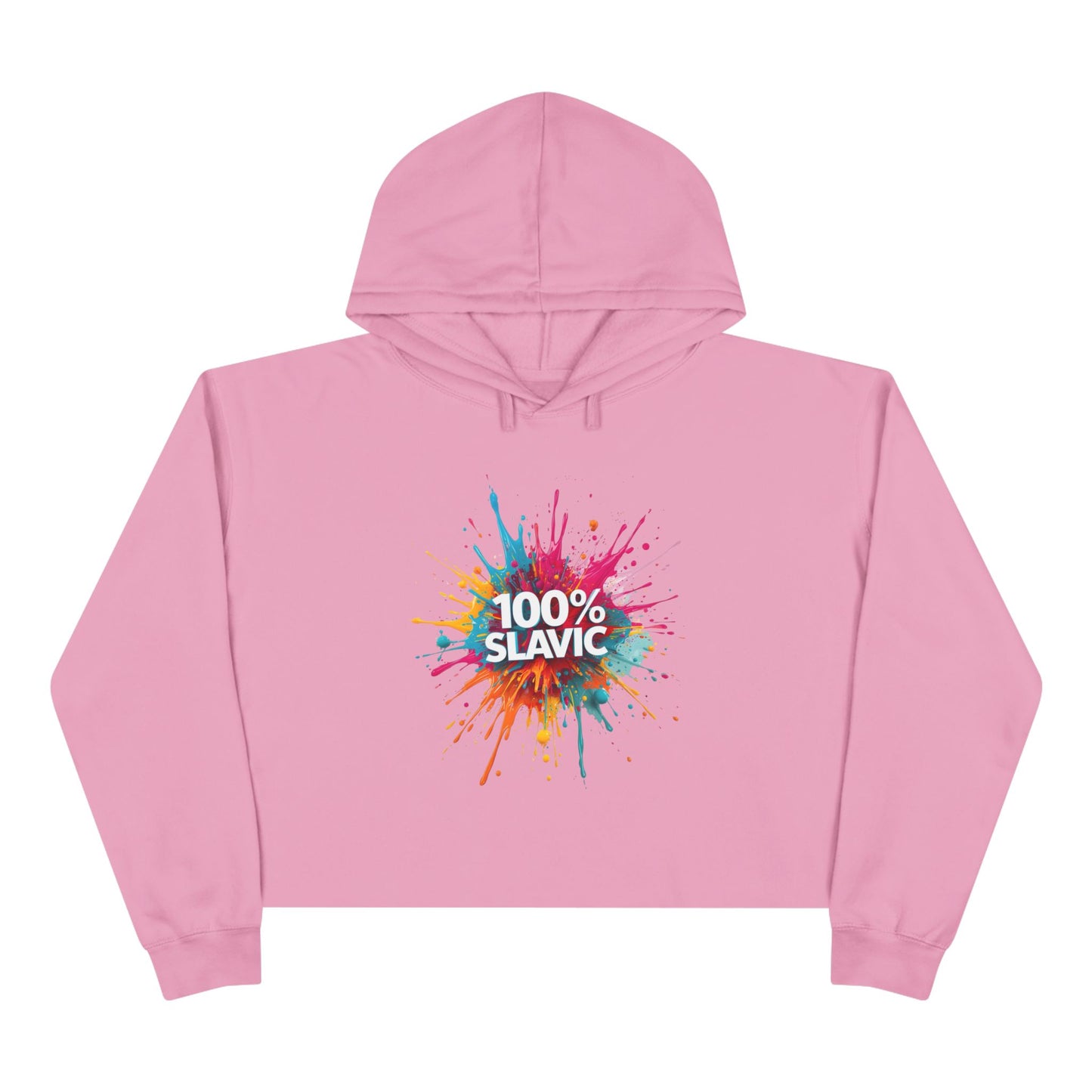 Pink 100% SLAVIC Splash Cropped Hoodie product type