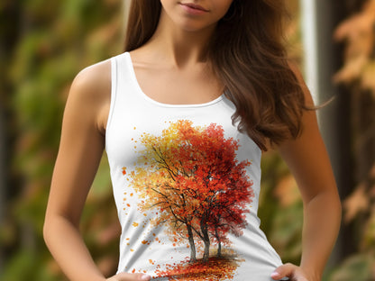 Vibrant Autumn Trees Design Tank Top product