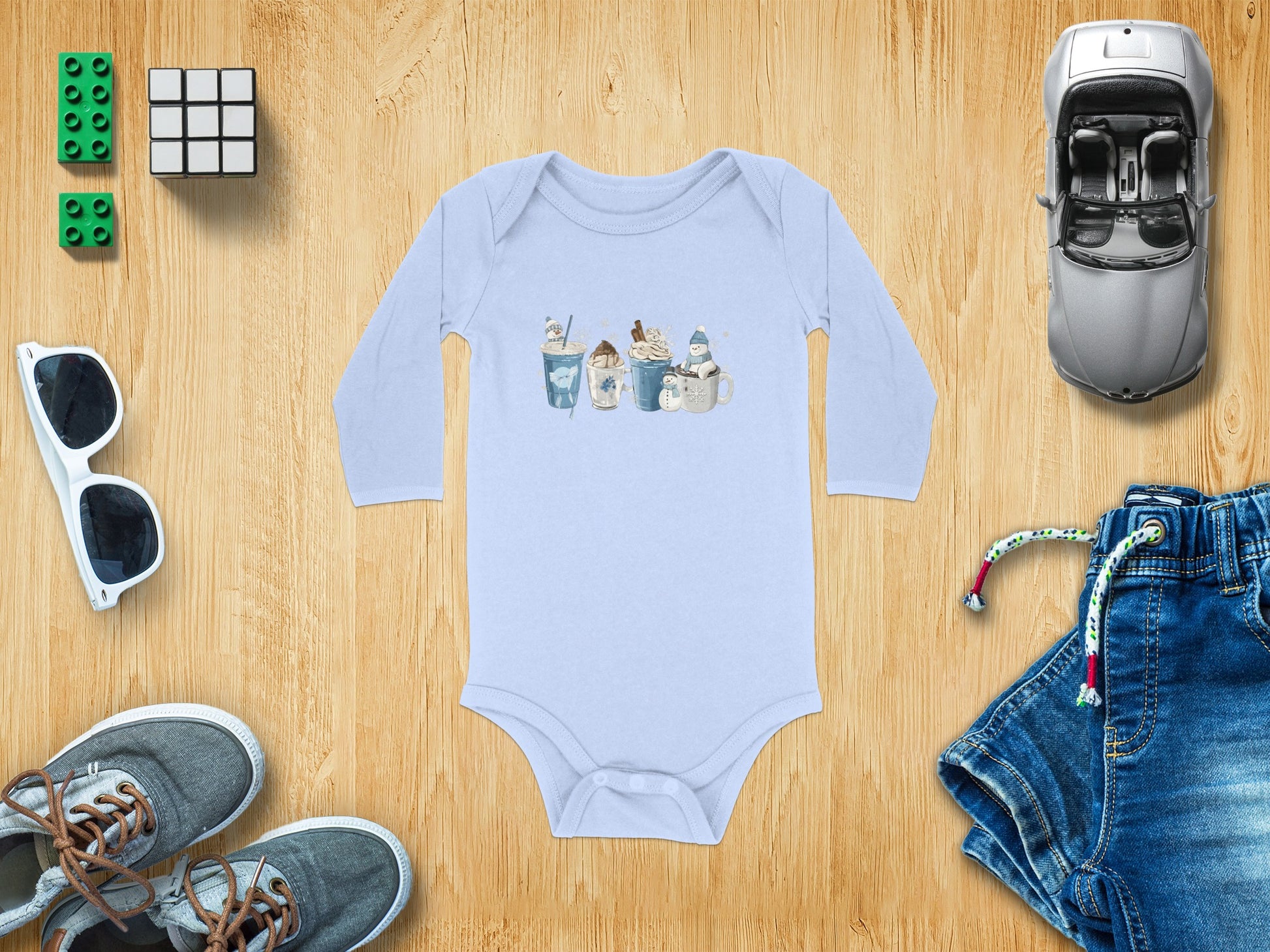 Cute Animal Print Long Sleeve Baby Onesie