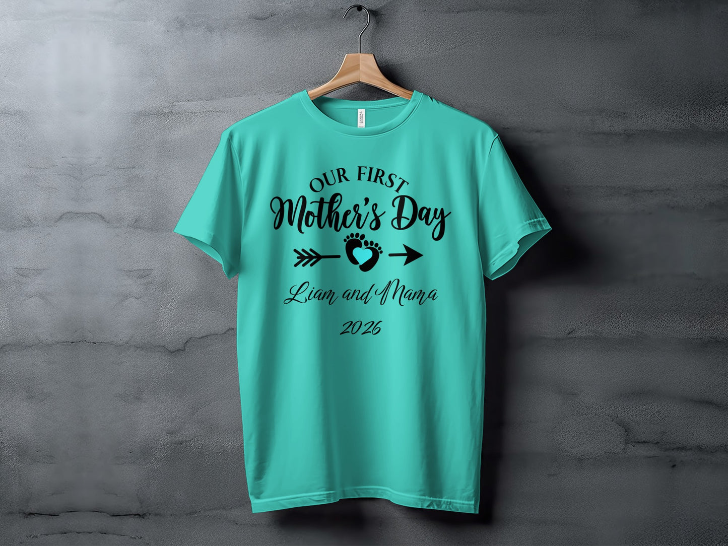 Our First Mother's Day Liam and Mama 2025 t-shirt.