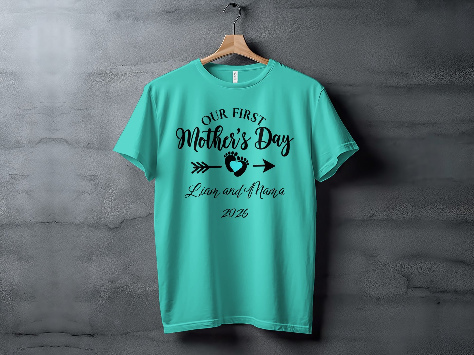 Our First Mother's Day Liam and Mama 2025 t-shirt.