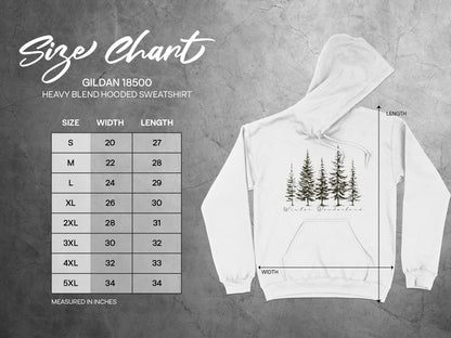 White Hoodie with Forest Graphic Design