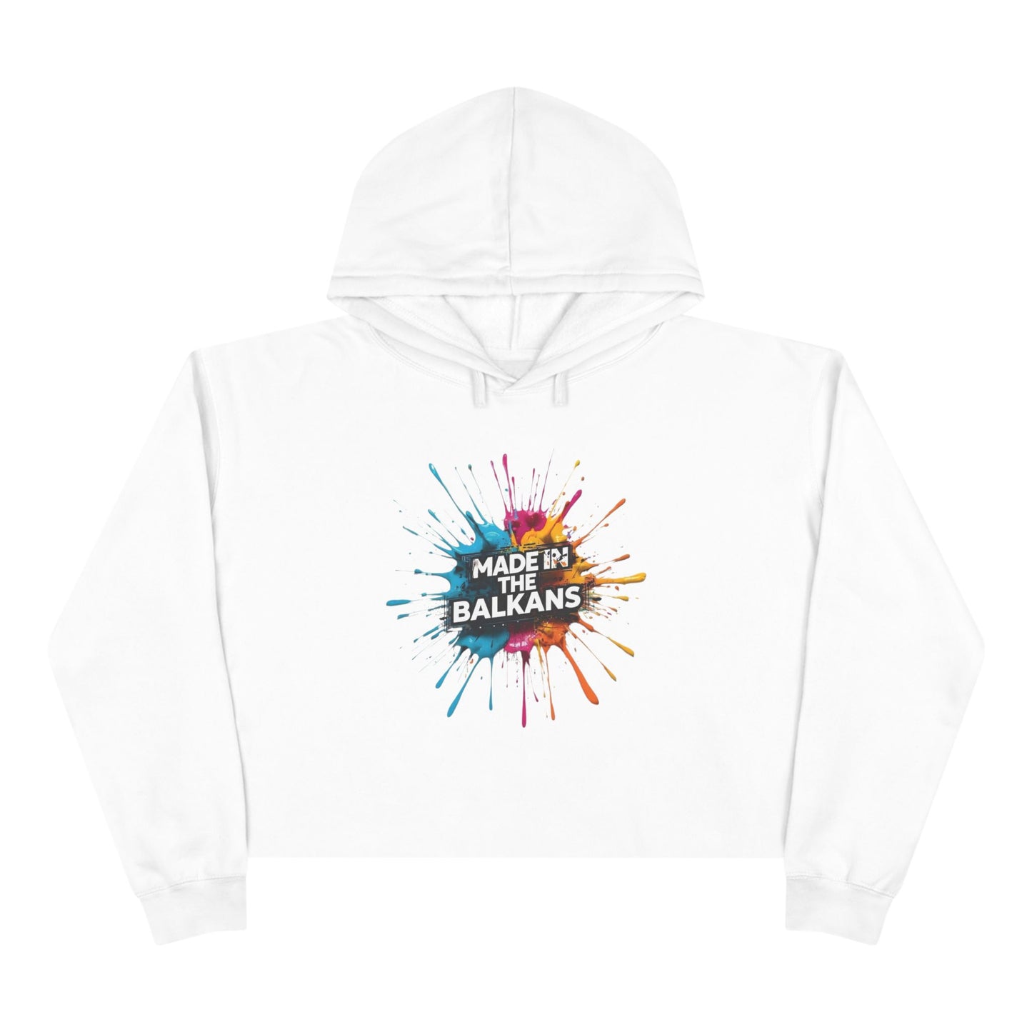 Made IN THE BALKANS Splatter Design Cropped Hoodie product type