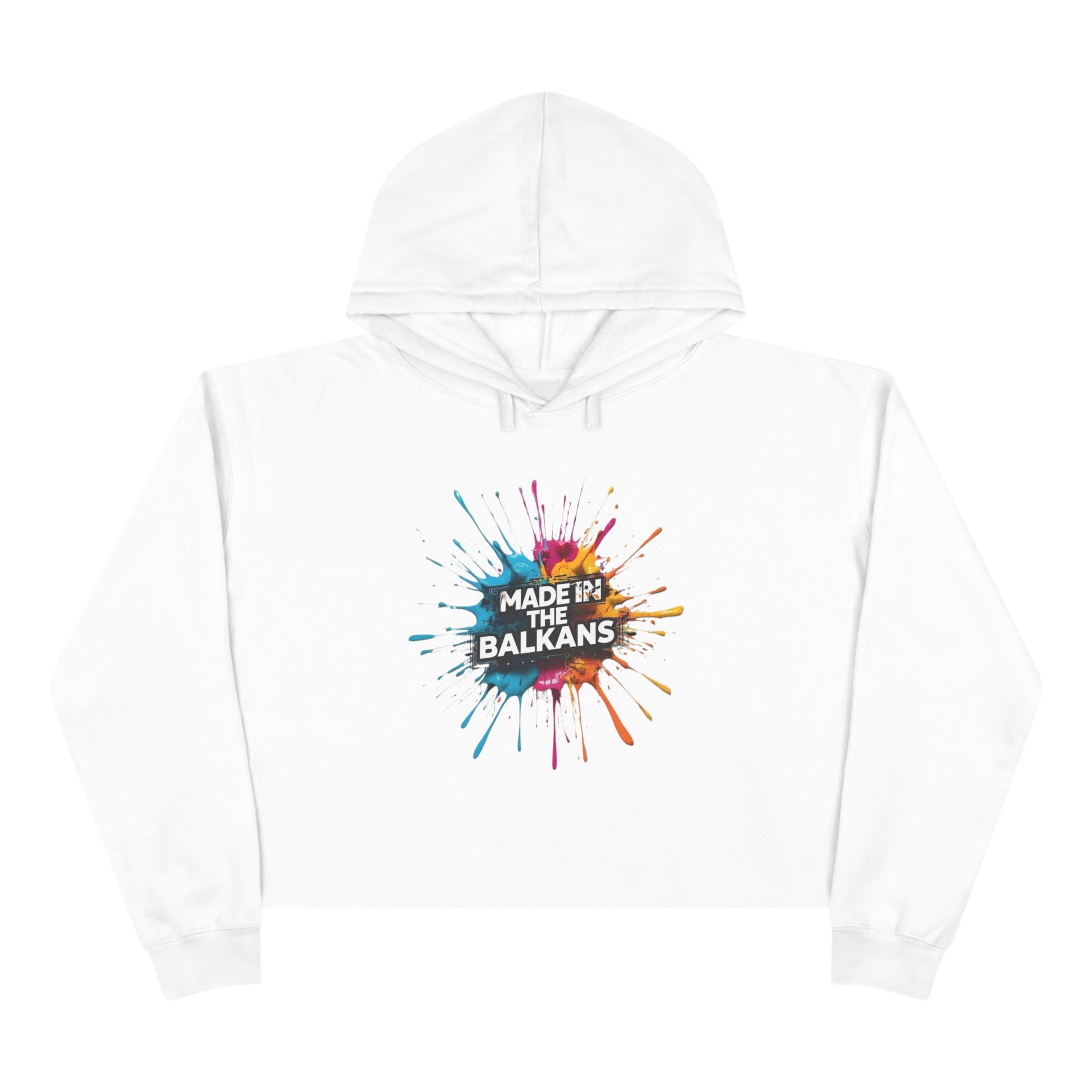 Made IN THE BALKANS Splatter Design Cropped Hoodie product type